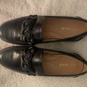 Black Cole Haan Women's Geneva Chain Loafer